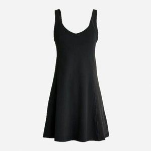 J.Crew CloudStretch V-Neck Sports Dress Size Large Black NWT $118